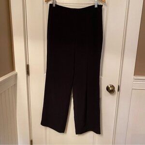 WORTH PANTS WIDE LEG BLACK SILK SIZE 4